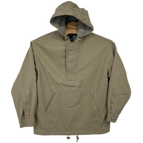 Vintage 90s‎ y2k Gap Anorak Jacket Pullover Hooded S Men’s Oversized Tan/Neutral